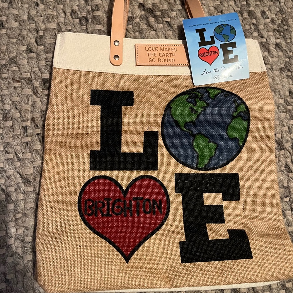 Brighton Tan and Black Tote Bag